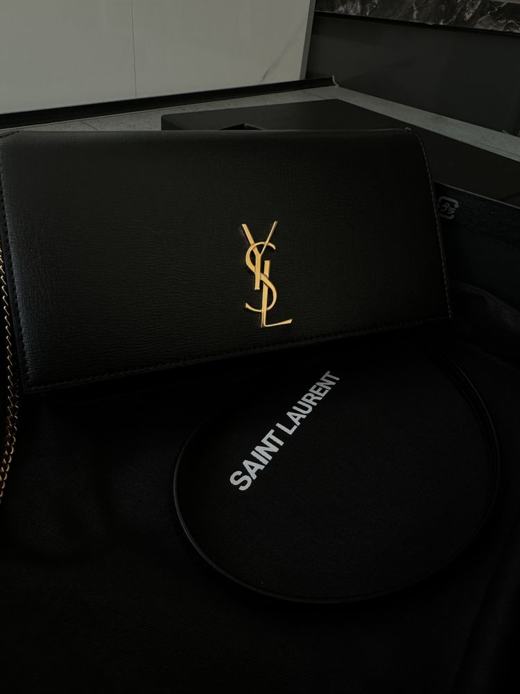 Сумка-клатч saint laurent чорна оригінальна
