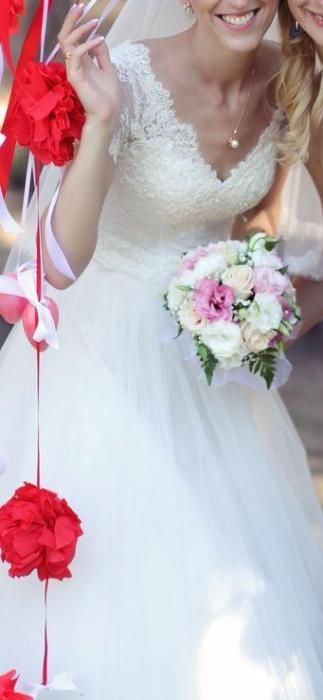 Свадебное платье цвета айвори!