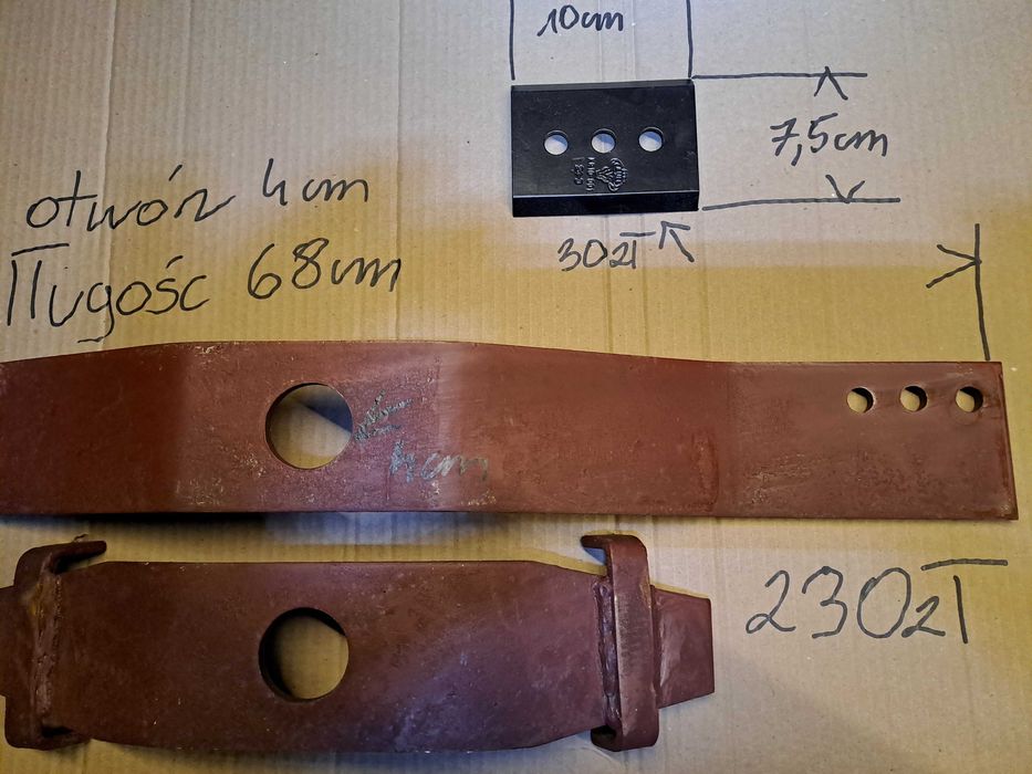 śmigło ramię łapa mocowanie noży kosiarki rokosad sadowniczej