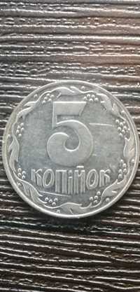 Монета Украины 5 копеек 1992 года