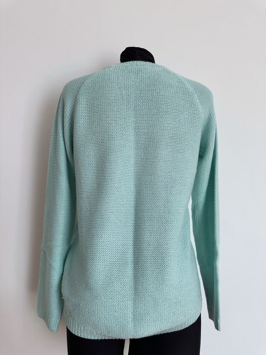 Miętowy sweter damski sweterek pleciony ciepły mięta okazja M 38 Cropp