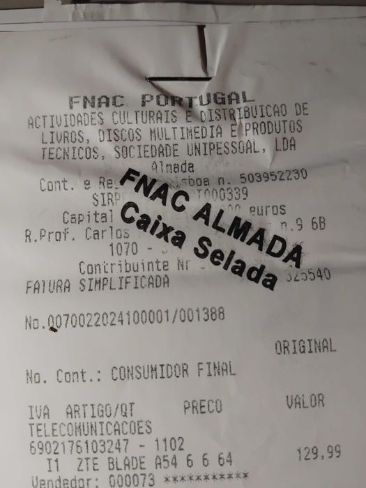 ZTE BLADE A 54 telefone celular