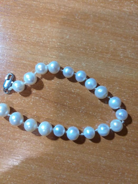 Браслет з перлами 22 см (перлини 9 мм)