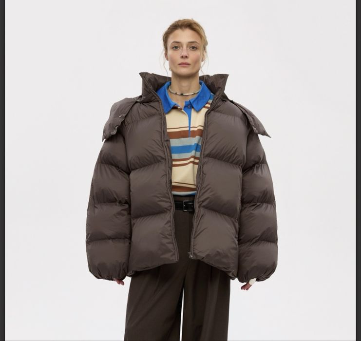 Продаю Новий Пуховик Оверсайз коричневий S розмір