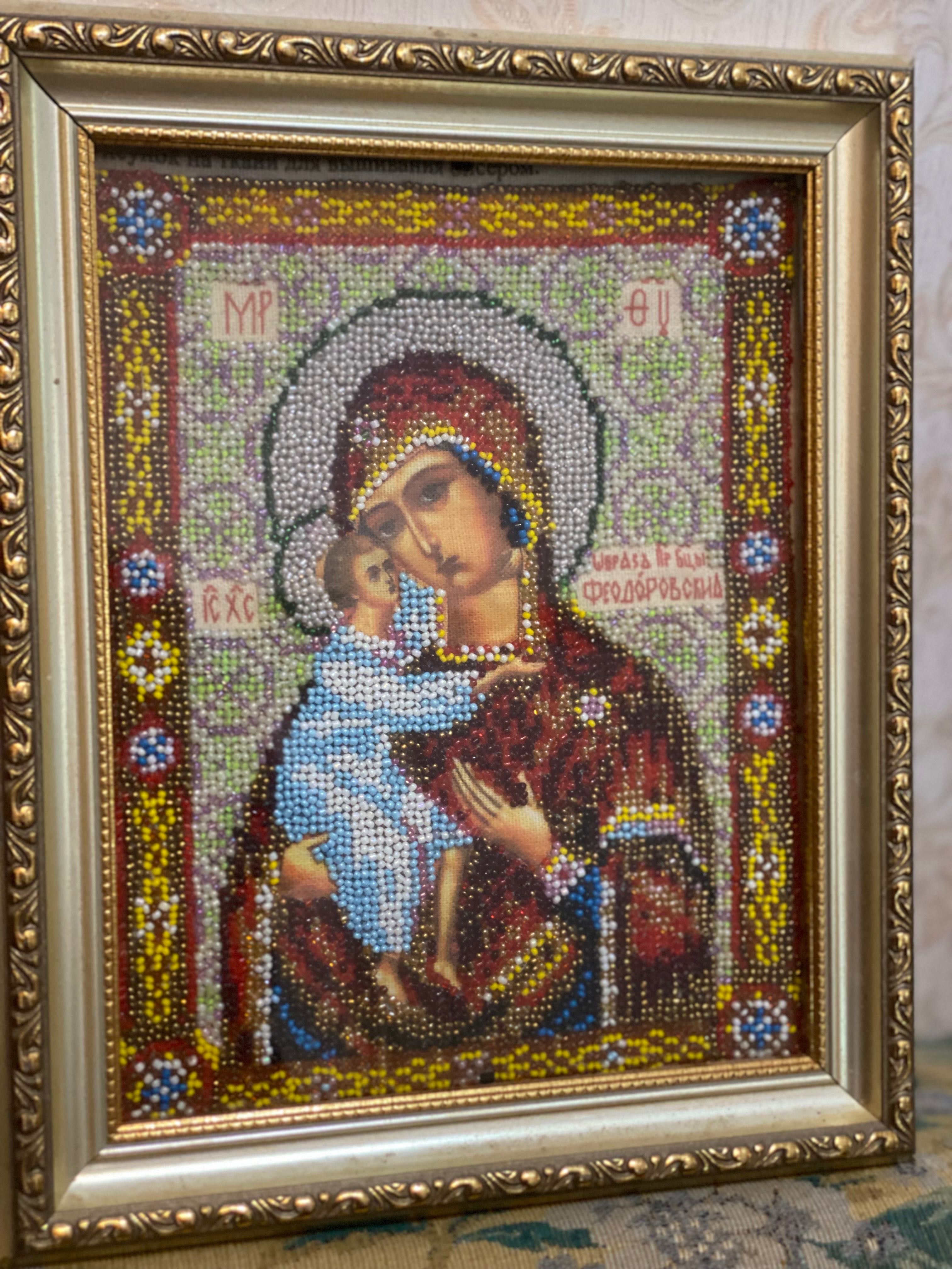 Икона бисер ручная работа