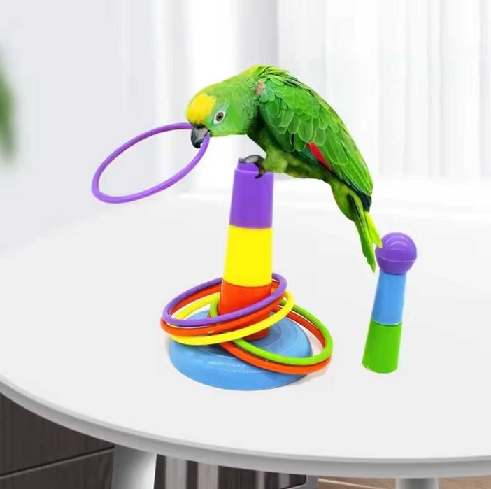 Ninho para ave feito em tecido ,baloiço, e brinquedo