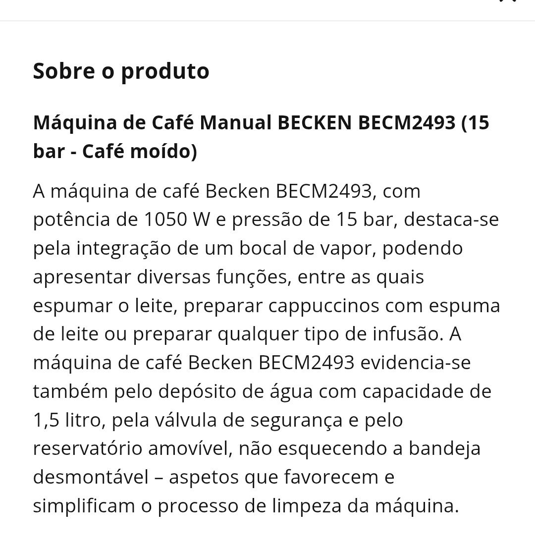Maquina de café becken + oferta de moinho