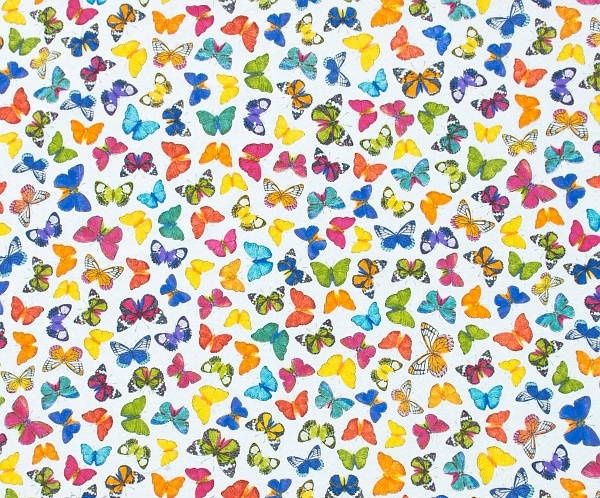 Декоративна тканина лонета з метеликами бавовна