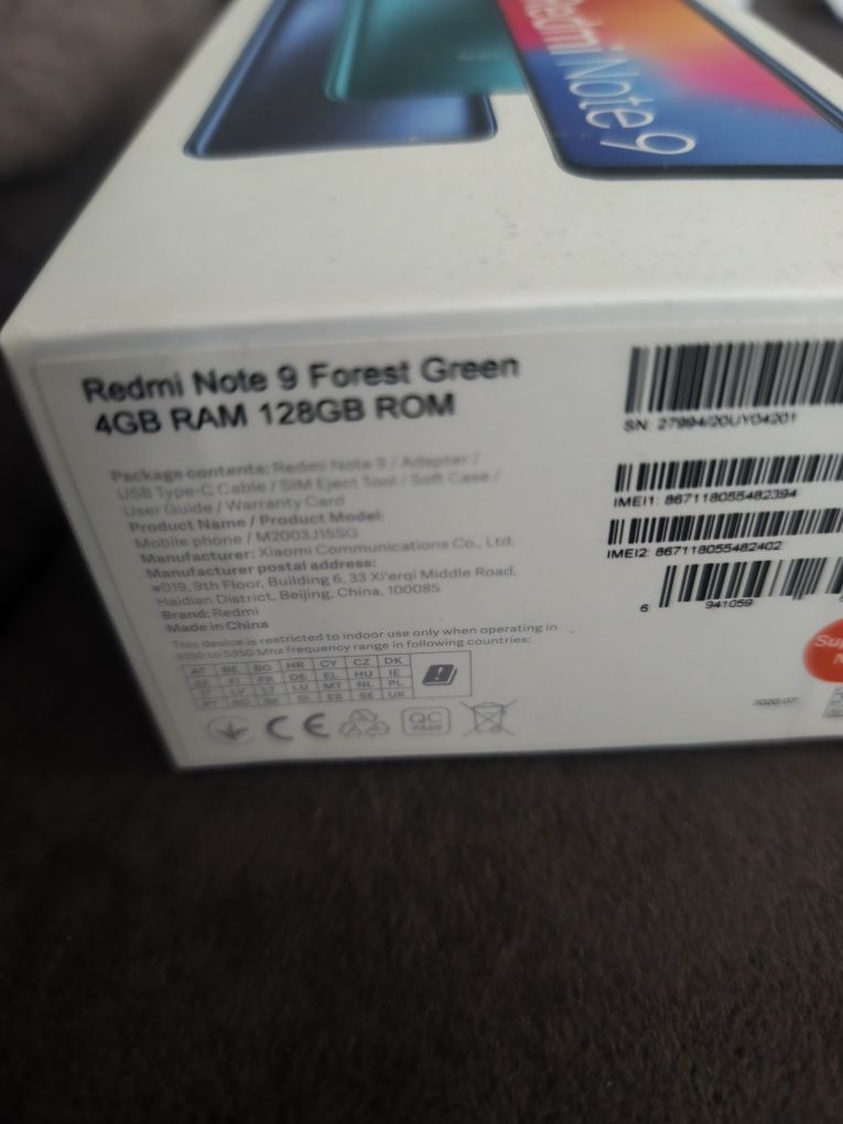 Smartfon Xiaomi Redmi Note 9  4GB/128GB !