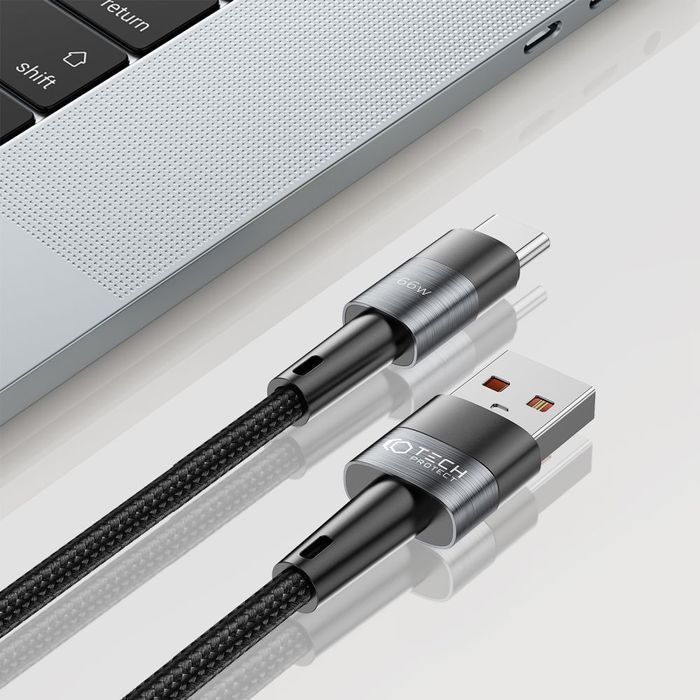 Kabel Tech-Protect UltraBoost USB-C 66W/6A 25cm Szary