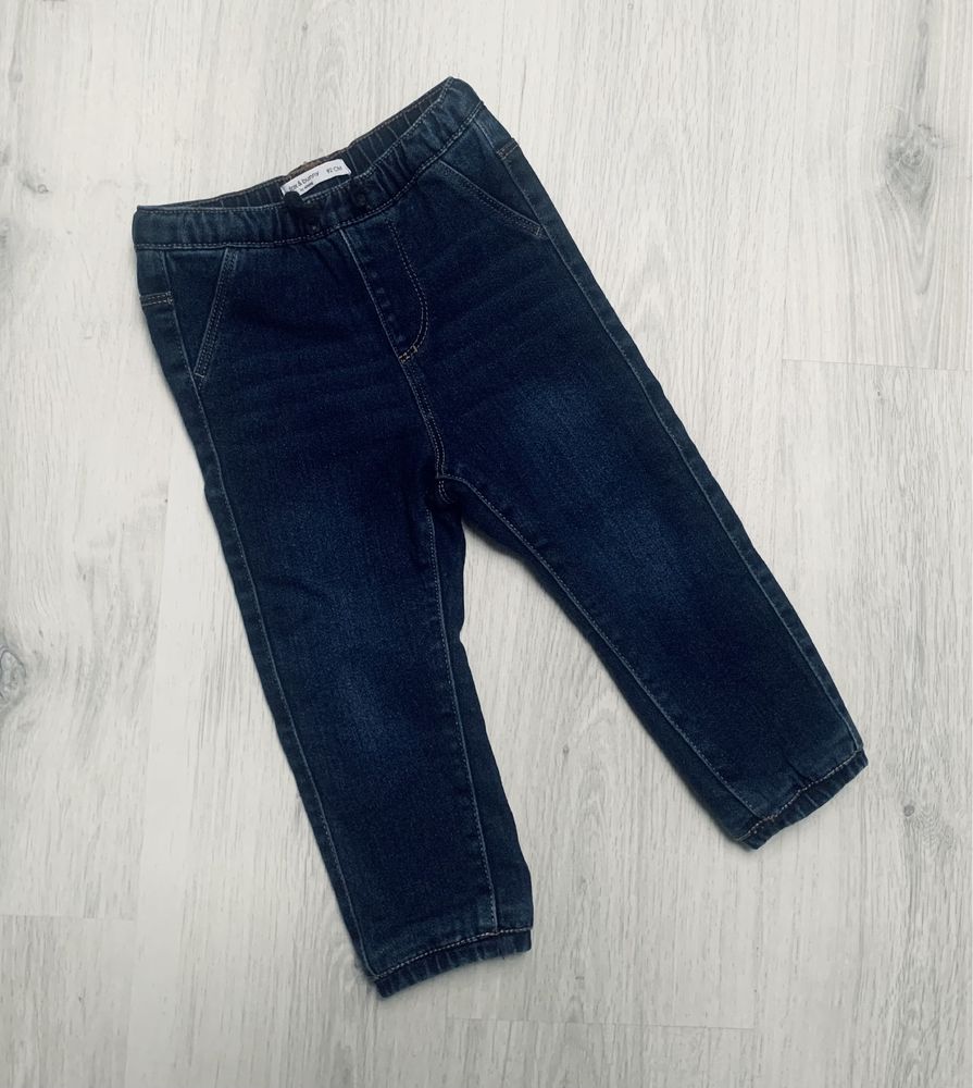 Jeansy ocieplane zimowe dżinsy rozmiar 92