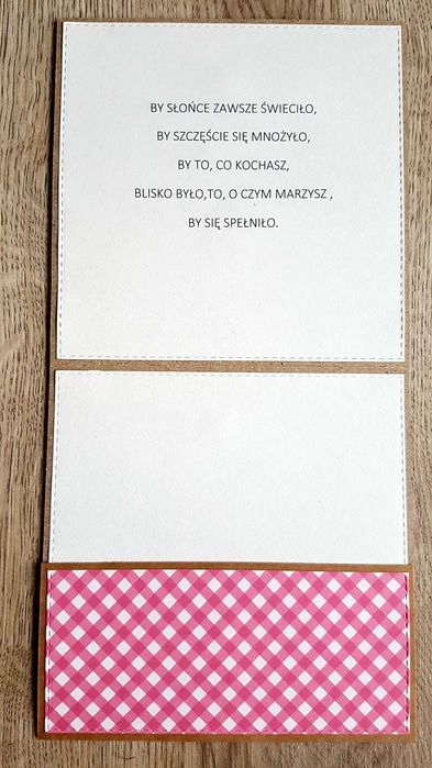 Kartka eko ręcznie robiona na urodziny, imieniny