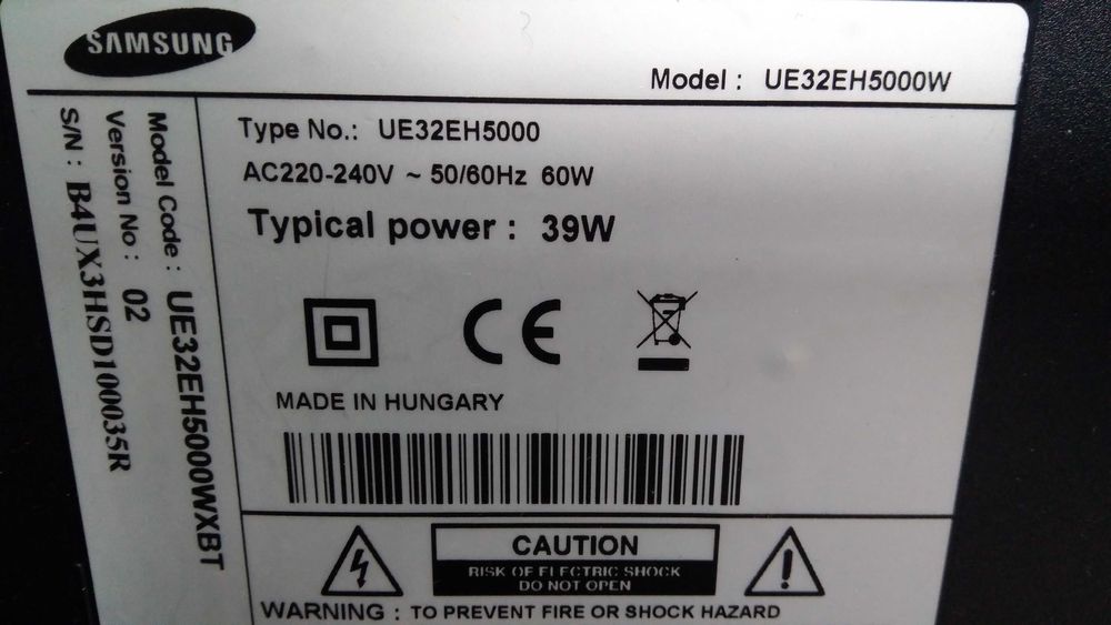 Samsung UE32EH5000 на запчастини