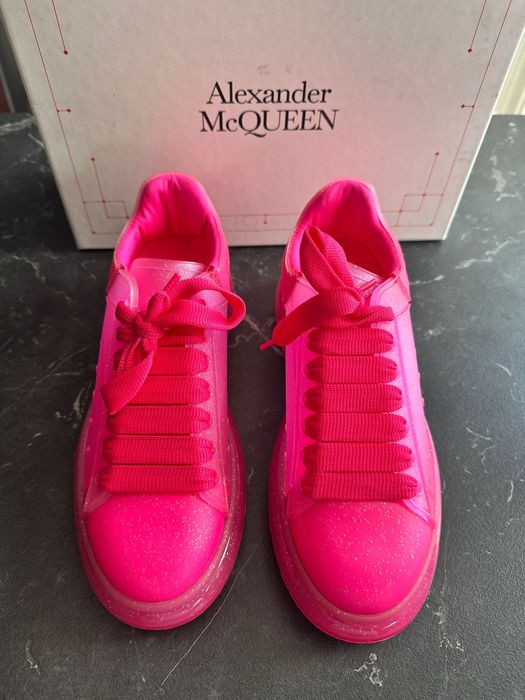 Alexander McQueen Oversized “TPU Transparent Glit” Bright Pink (EU 37)