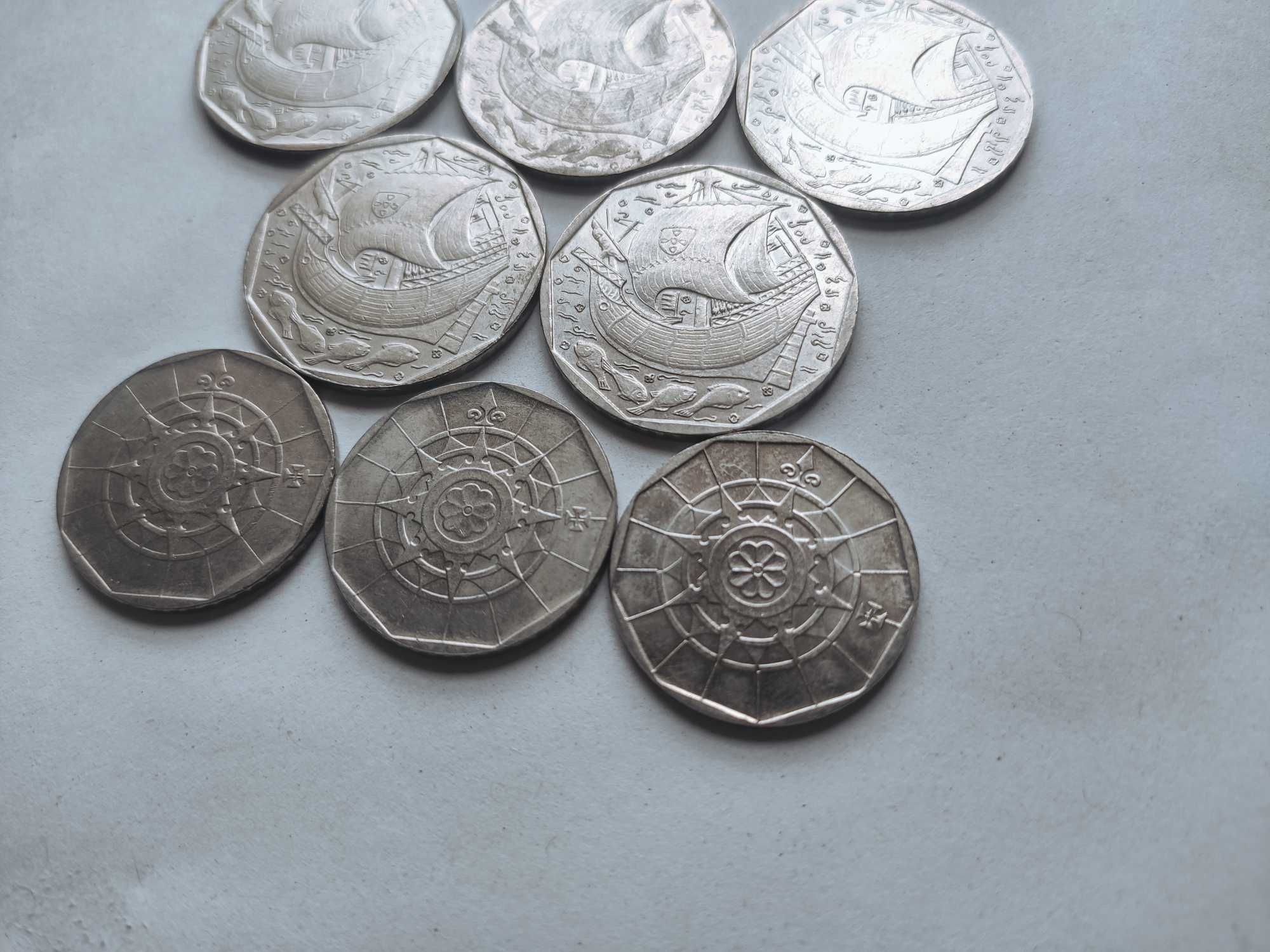 Conjunto de 8 moedas: 50$ e 20$