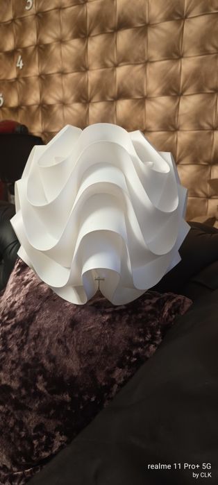 Abażur lampa uniwersalna Glamour biała