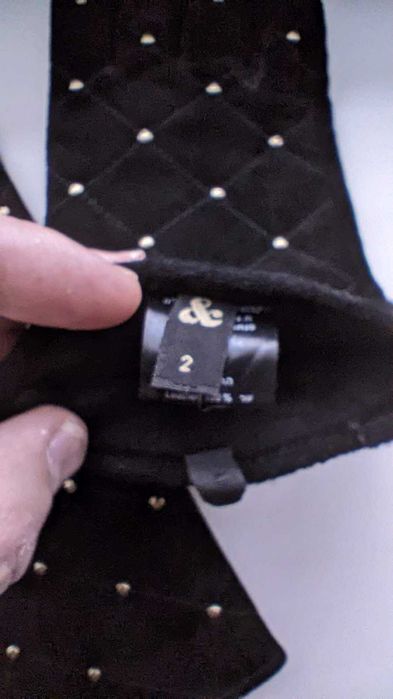 Жіночі замшеві рукавички розмір 7 / S / 18 см