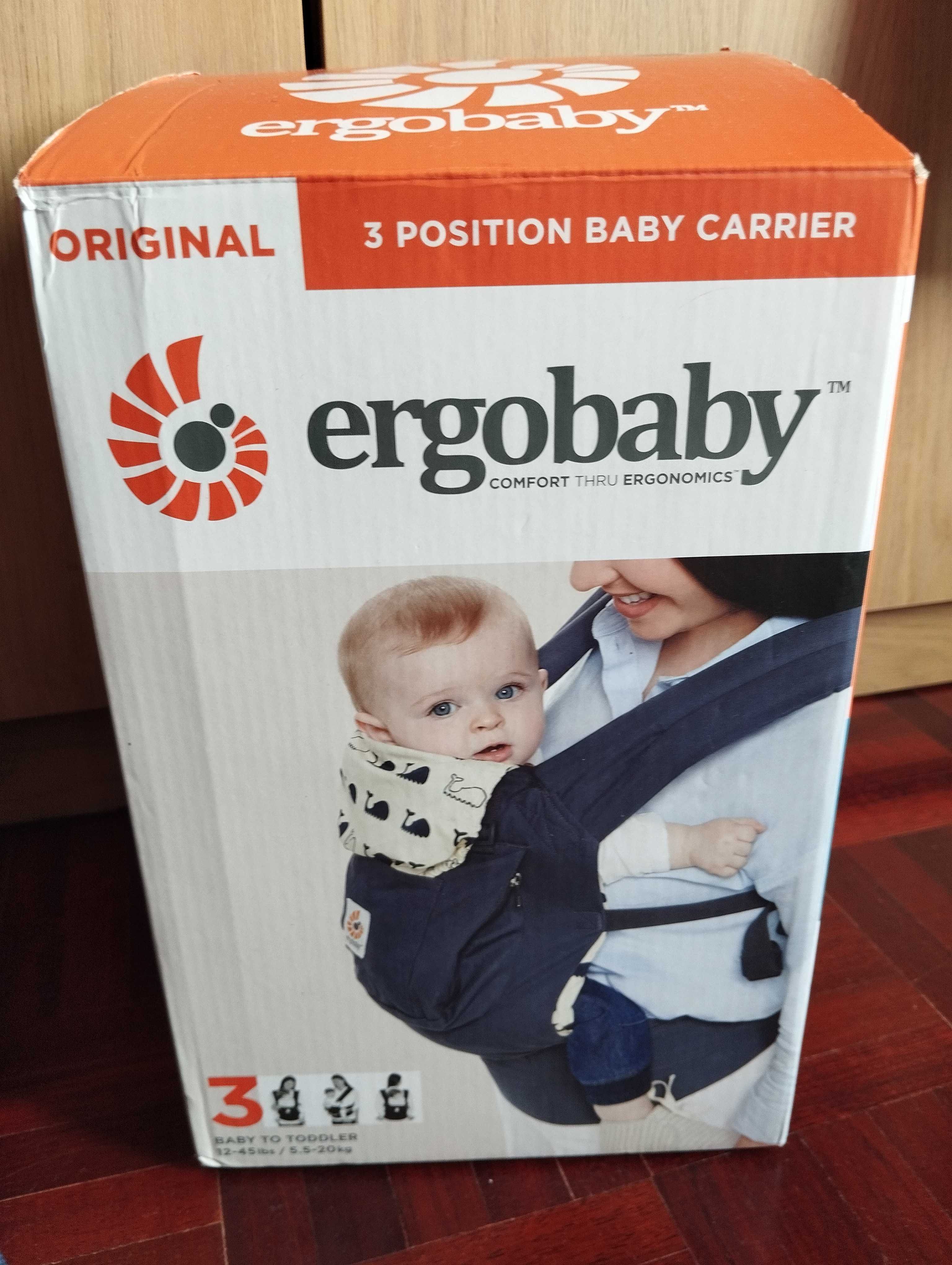 Mochila Porta-bebés marinho unissexo Ergobaby original 3 posições