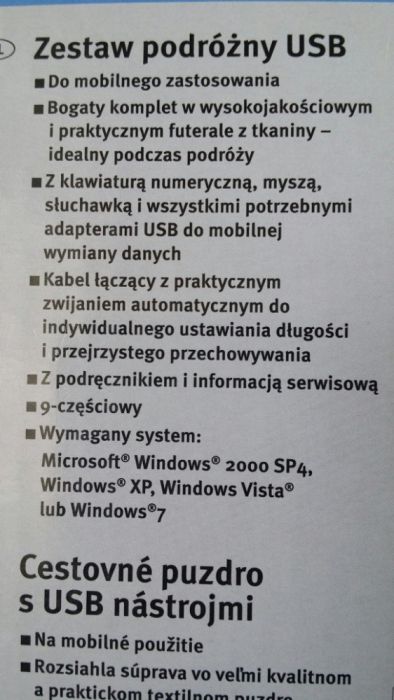 Zestaw do komputera: klawiatura+ myszka + inne+port usb+słuchawki+kab