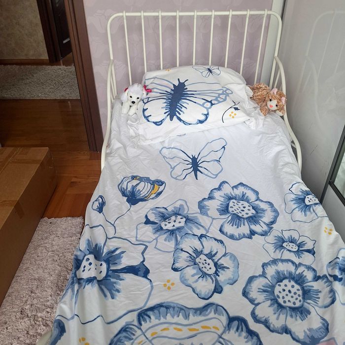 Łóżko dziecięce Ikea rozsuwane 80x200 (rama+dno+materac)