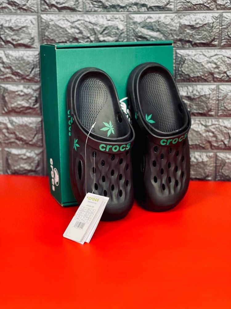 Crocs Hemp Clog Шлепанцы женские Шлепки кроксы сабо черные