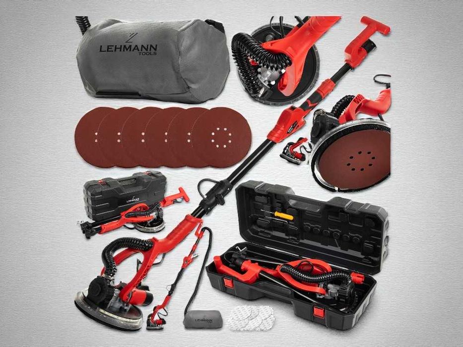 Szlifierka do gipsu gładzi Żyrafa 1800 W LED -Bezpyłowa Zestaw [NOWA]