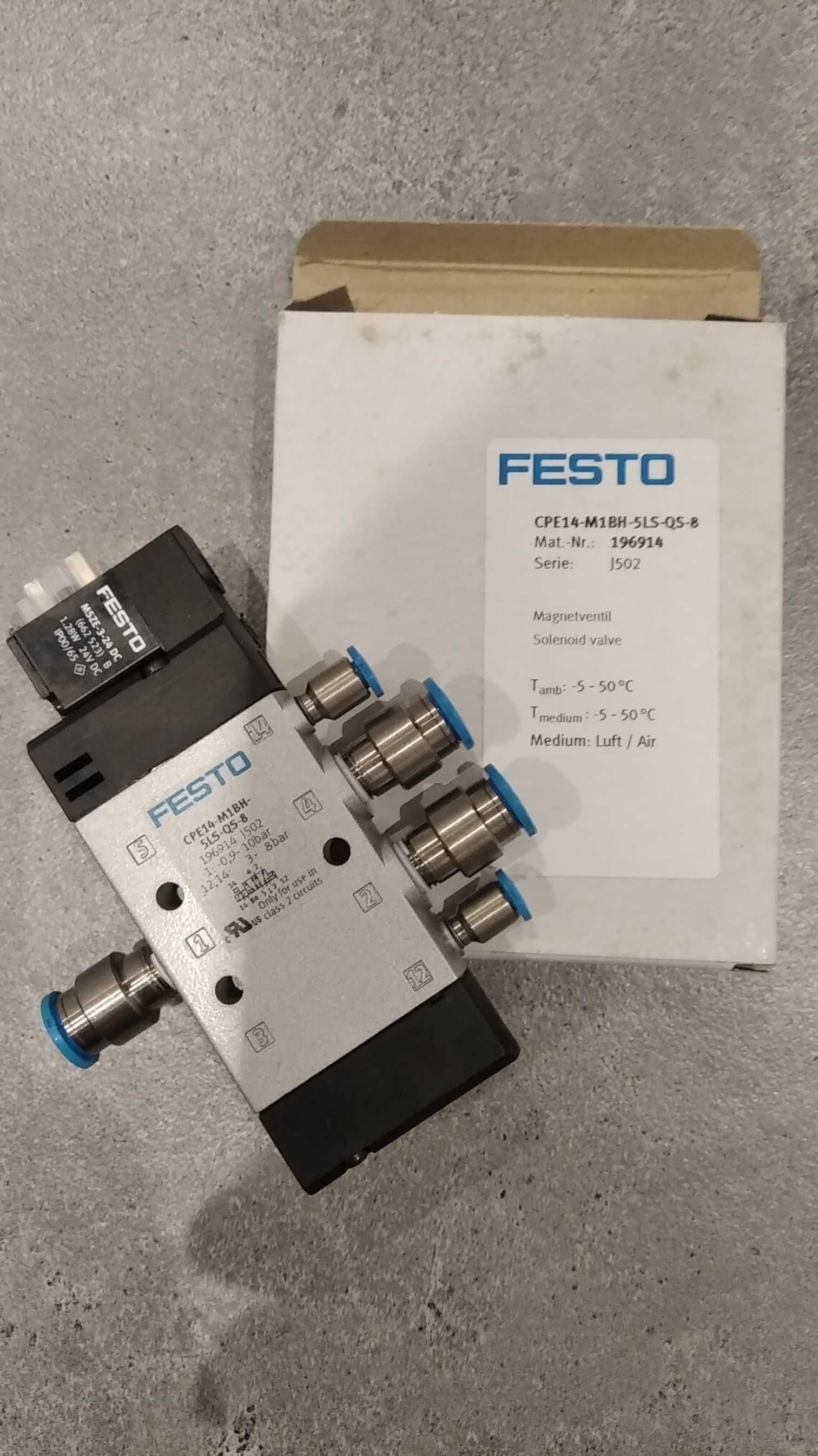 Elektrozawór FESTO CPE14-M1BH-5LS-QS-8 nr 196914