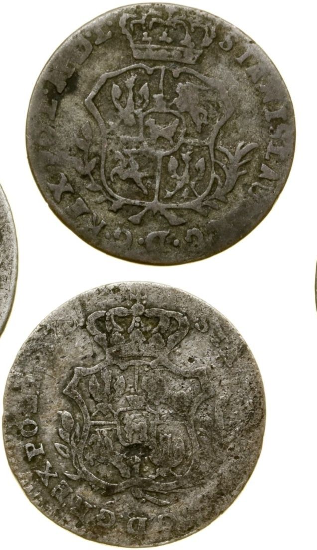 2x 2 grosze SAP półzłotek Stanisław August Poniatowski 1766  1767?