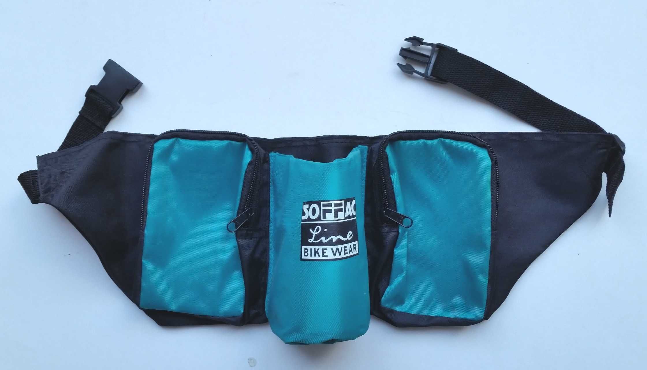 Bolsa de cintura SOFFAC de duas bolsas e transporta garrafa de água