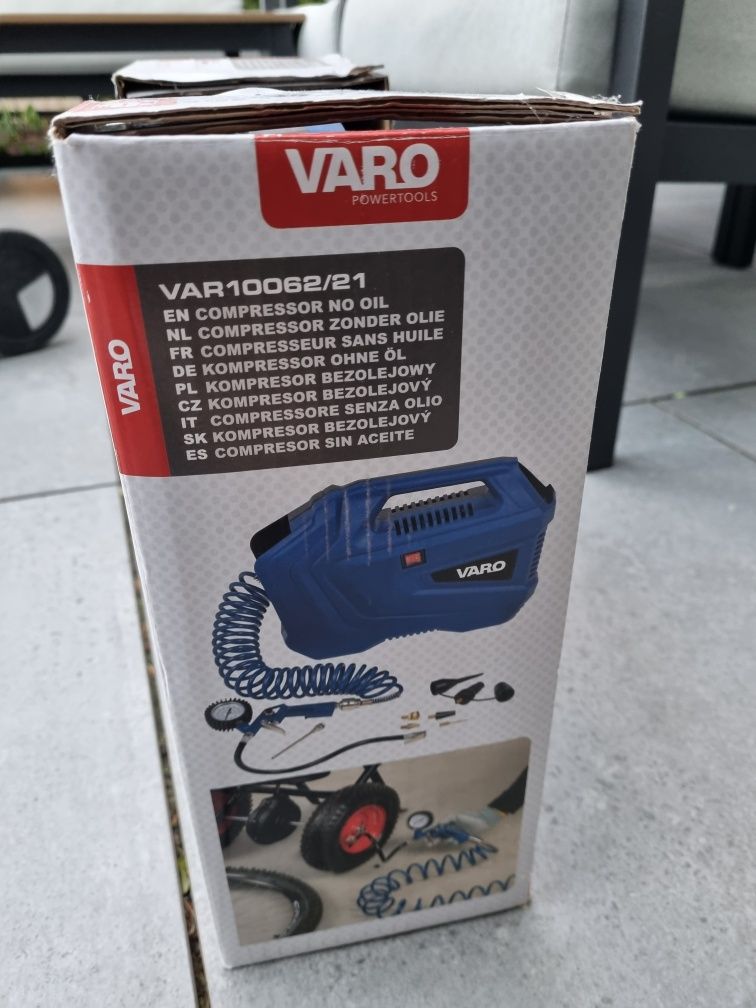 Kompresor Bezolejowy Varo, 8bar, 180L/min