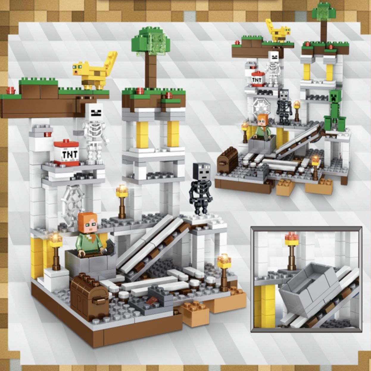 Конструктор Майнкрафт Шахта, Minecraft Lego Будівництво, лего my world