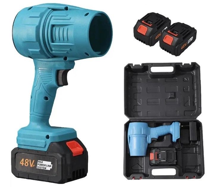 турбовентилятор Ручний автомобільний Повітродувка воздуходувка 2 аккум