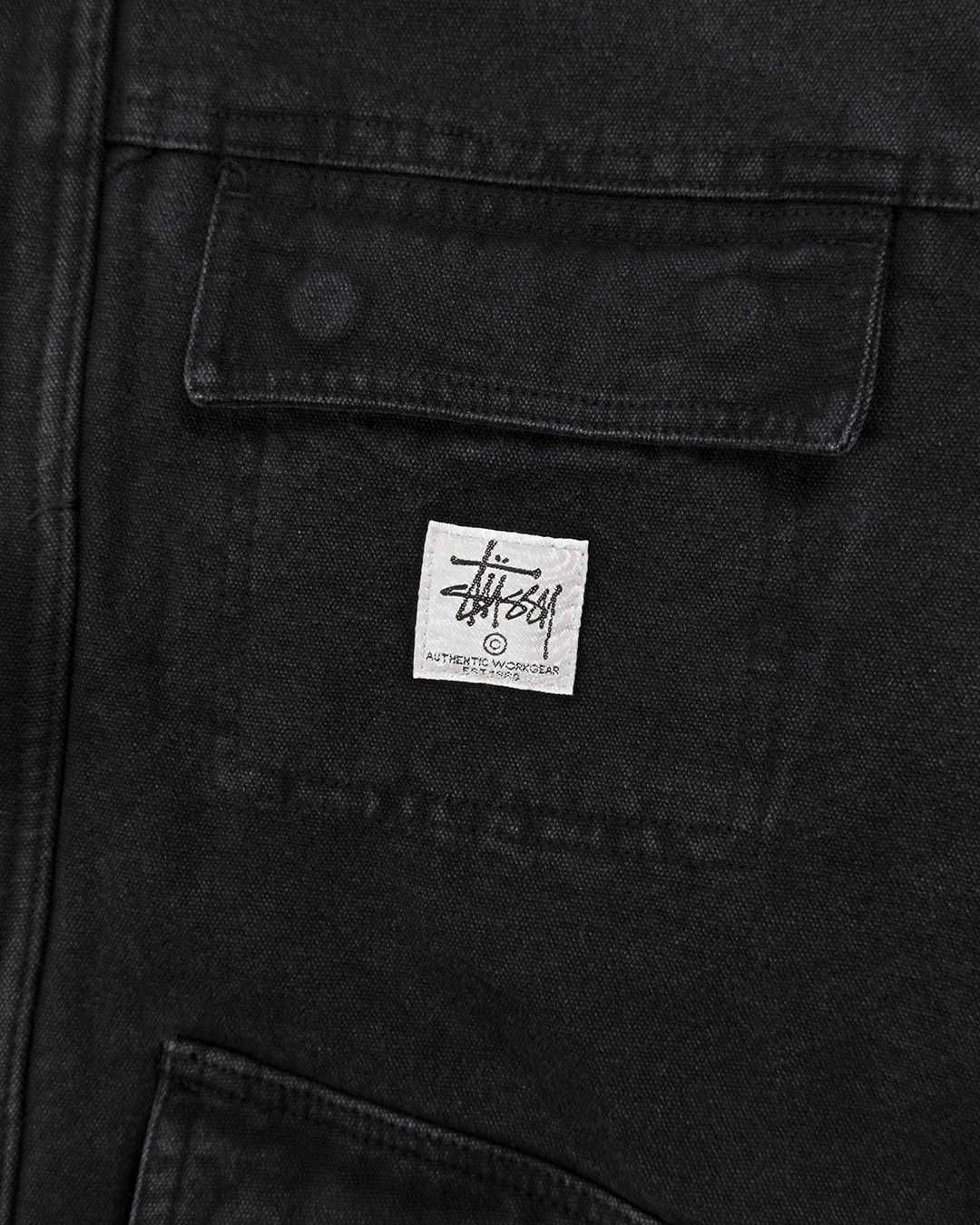 Куртка STUSSY Washed Canvas Shop Jacket Black