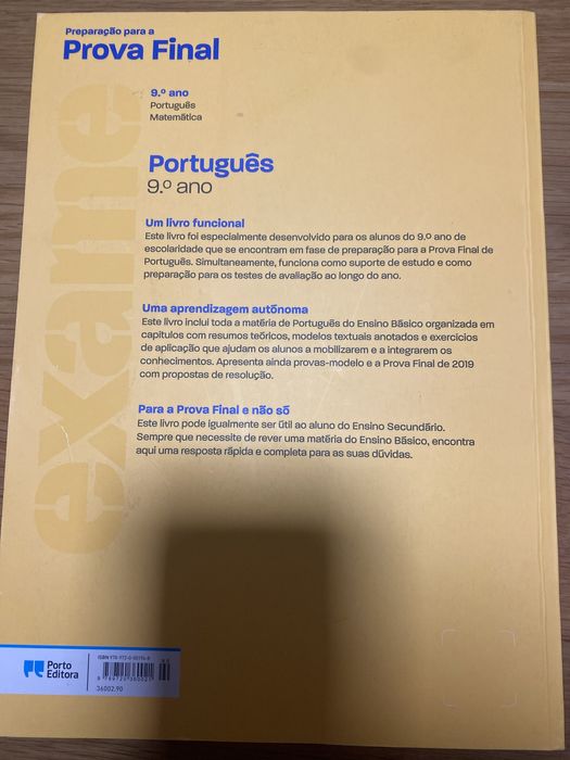 Livro Exame 9 Português