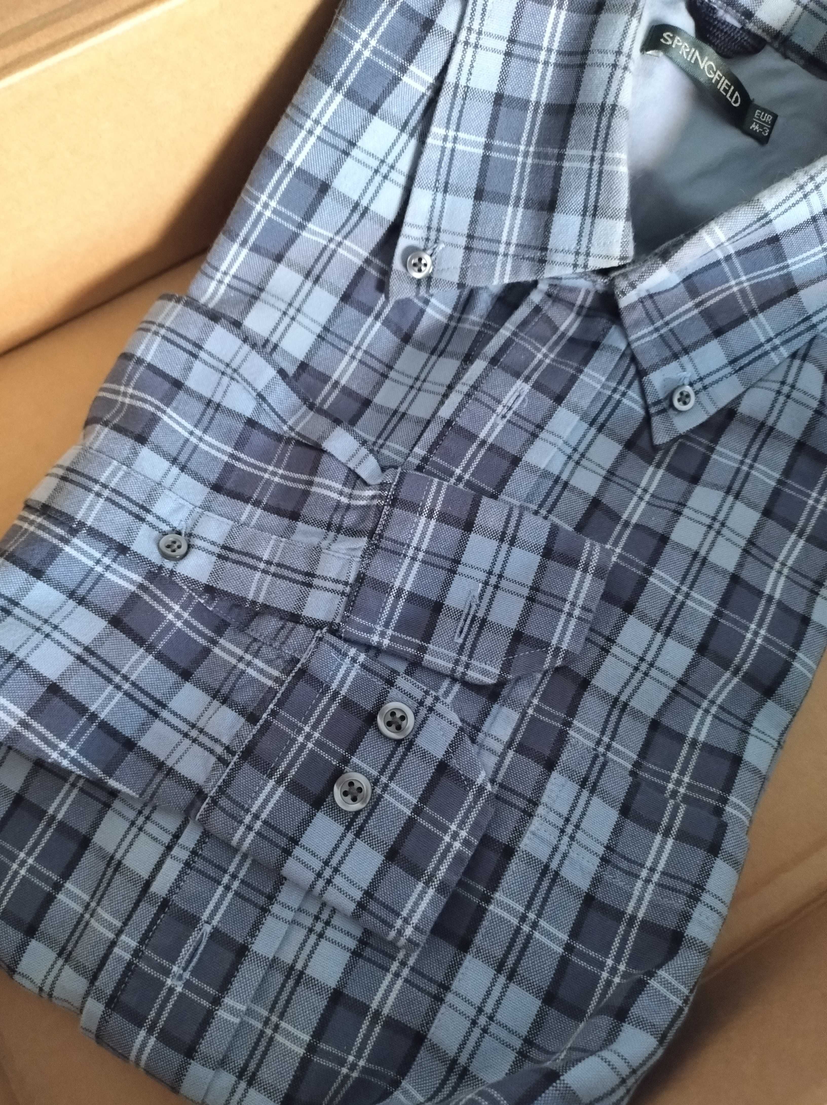 Camisa Springfield Xadrez Azul, tam. M (Original)