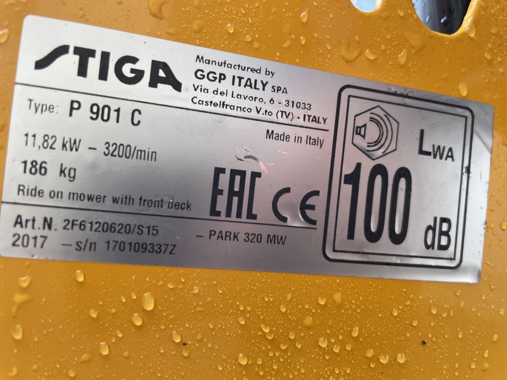 Traktorek kosiarka Stiga Park 320 MW Hydro V-ka Briggs 18 km 2017 rok