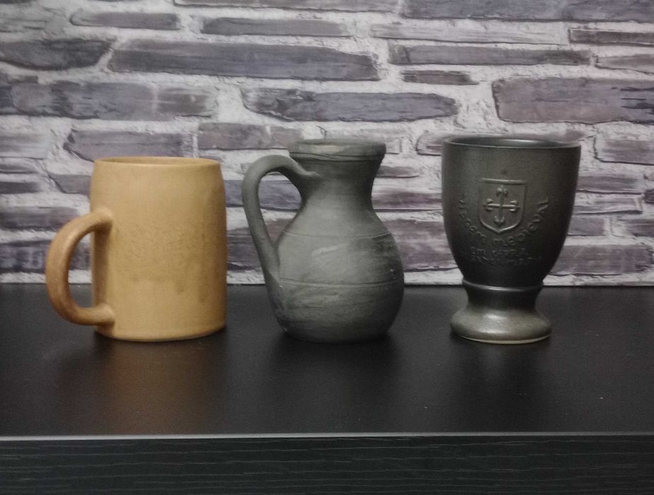 Antiguidades - 3 peças, Caneco, Caneca e Copo - capacidade média 30 cl