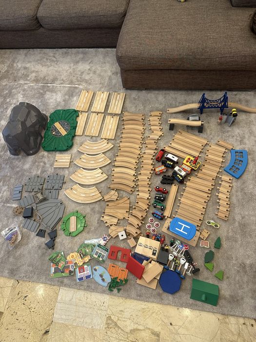 Tory drewniane wielki zestaw lokomotywy z napedem