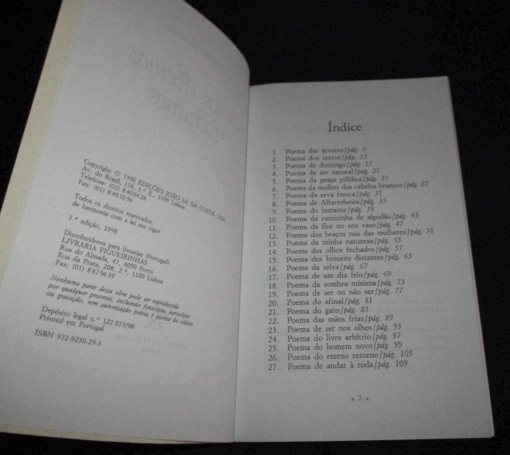 Livro Novos Poemas Póstumos António Gedeão