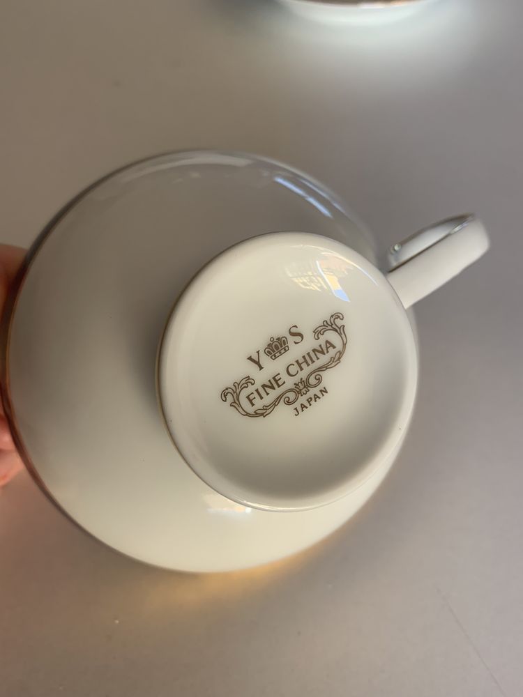 Chávena porcelana com barra de ouro - Fine China