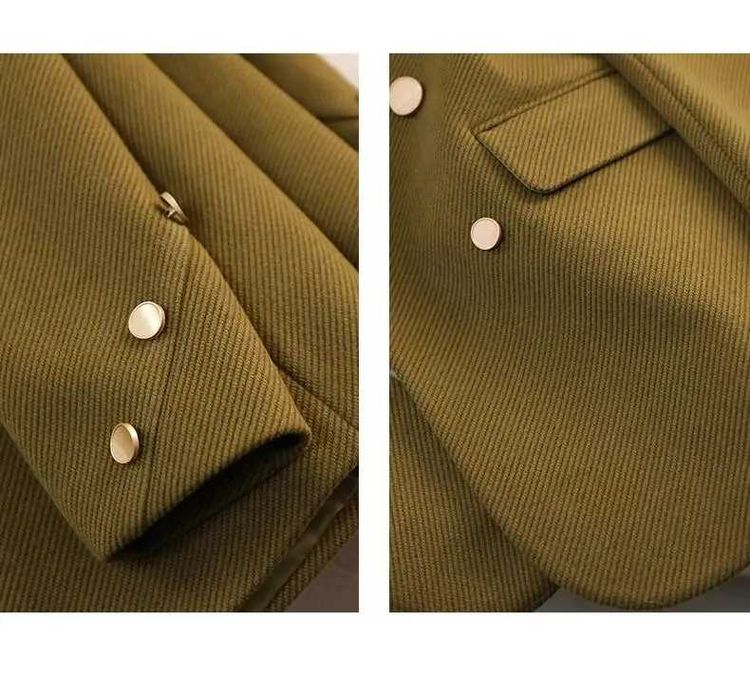 Елегантний жіночий піджак коричнево-зеленого кольору