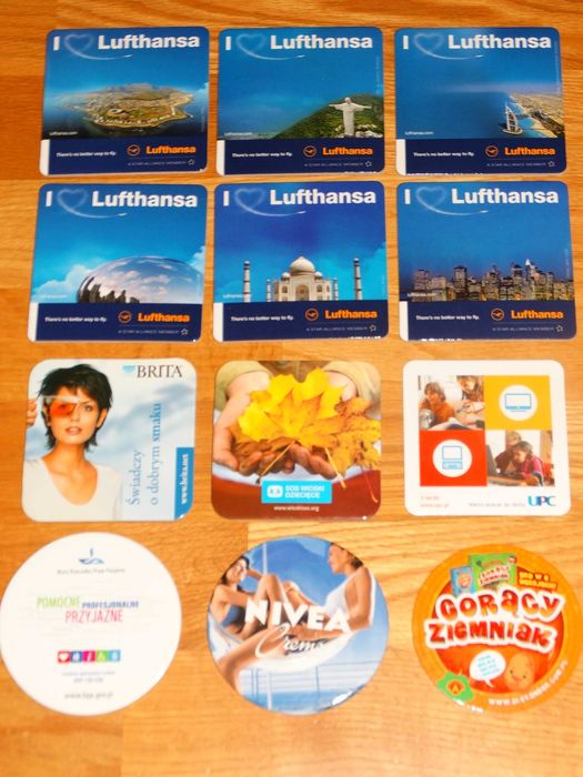 Podkładka korkowa pod szklankę, kubek, kawę itp. Zestaw 12 sztuk Nowe