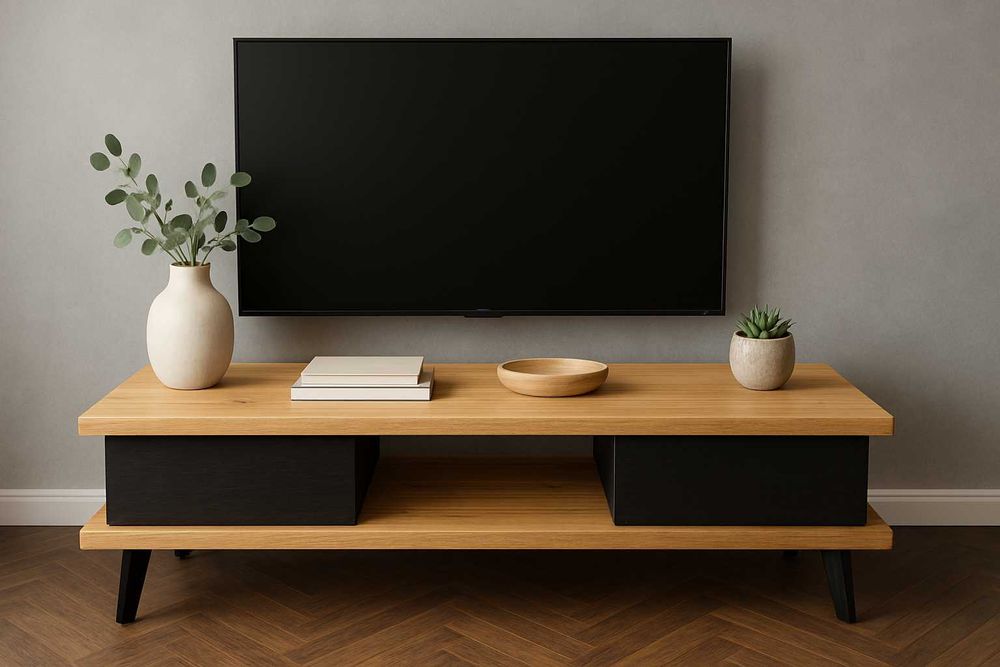 Szafka RTV Dębowa, LOFT 100% Lite Drewno, Różne Wymiary.