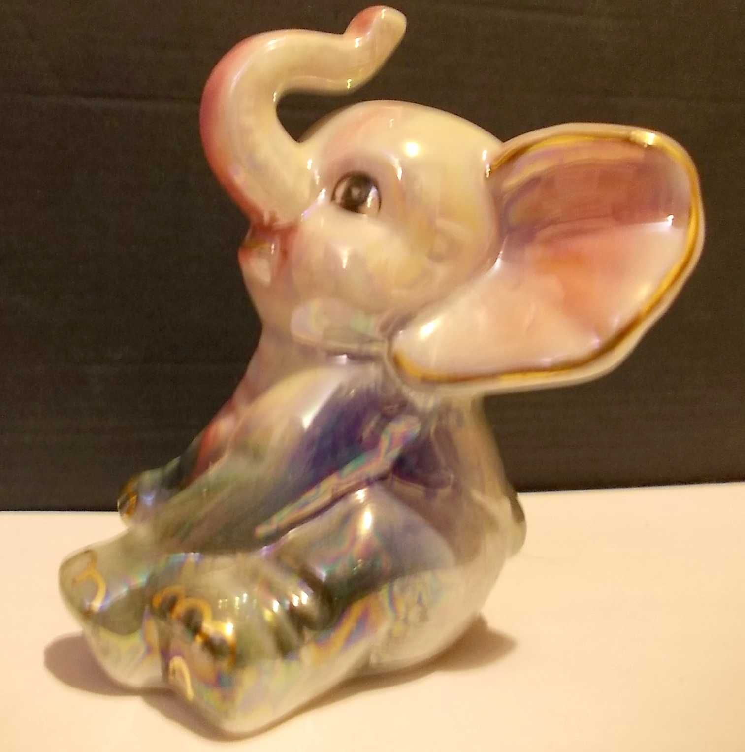 Porcelana - słoń / słonik (10 cm)