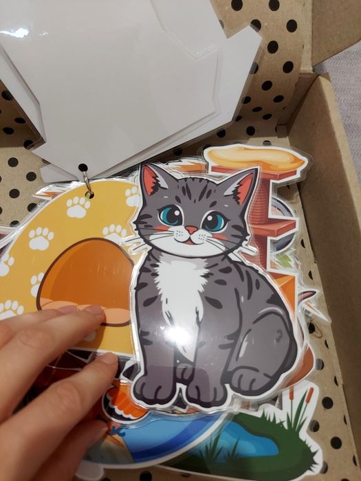 Дитяча розвиваюча гра картки на липучках для дітей від 1 року