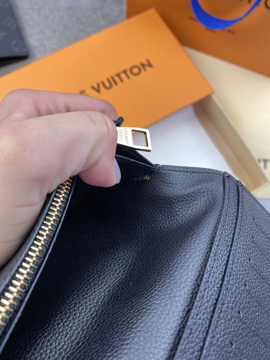 Кожаный органайзер Louis Vuitton черный кошелек Луи Виттон клатч k322