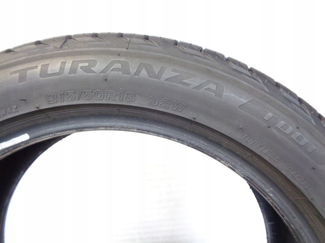 Opony Letnie 215/50/18 Bridgestone Turanza T001, 215/50r18/4x 7,7 -8mm