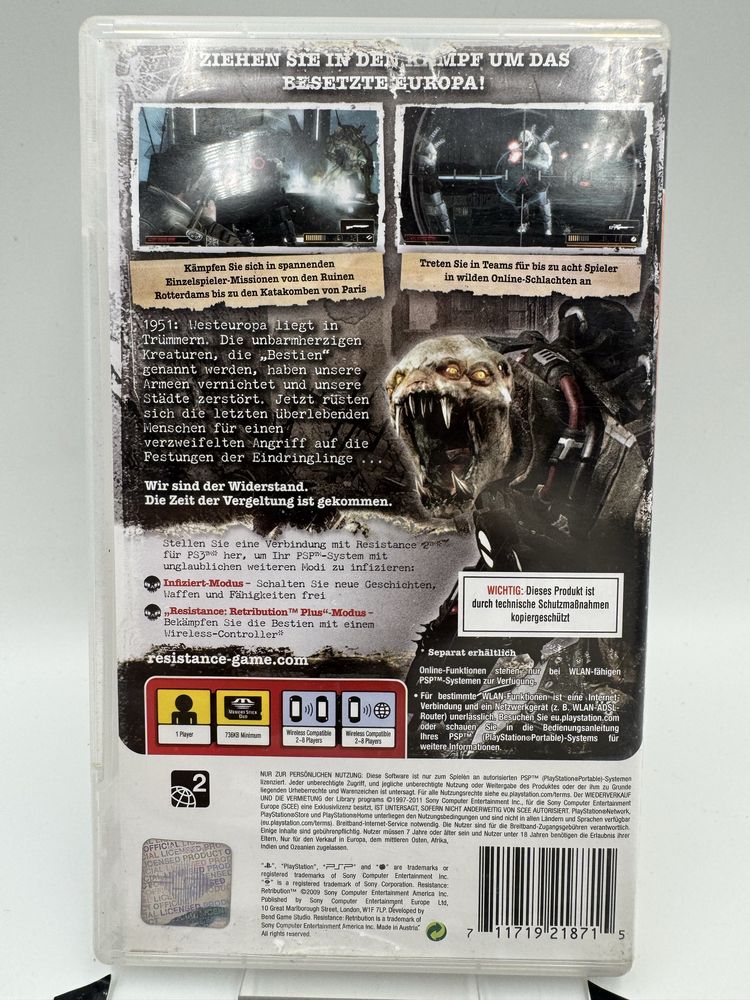 Resistance Retribution PSP Gwarancja