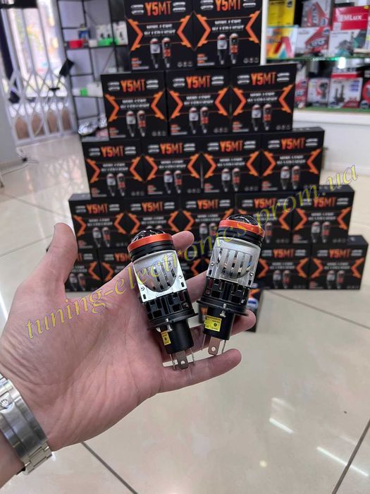 Лампи з лінзою Світлодіодні Mini лінзи Y5MT Н4 40/55W 6000 10000Lm 12в