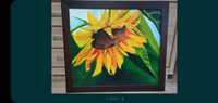 Obraz ręcznie malowany słonecznik